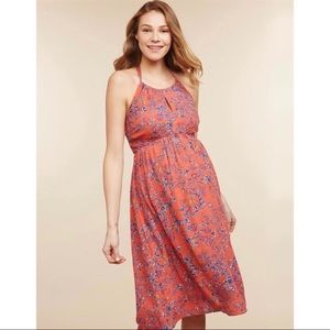 Jessica Simpson Floral Halter Maternity Dress